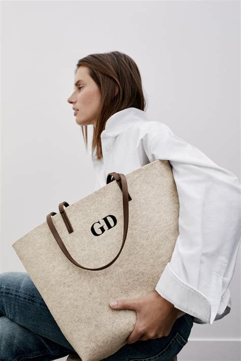 zara monogram tote bag.